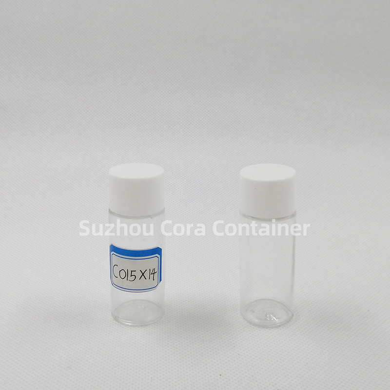 15 mlネックサイズ14 mmペットプラスチック製のボトルは、キャップをネジで