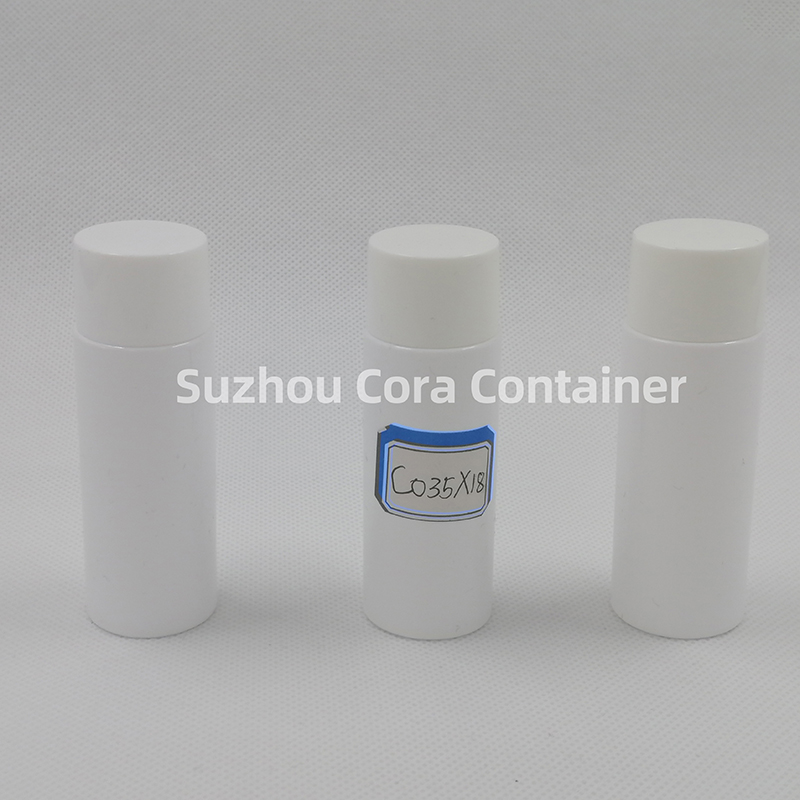 35 mlネックサイズ18 mmのペットプラスチック製のボトルは、キャップをねじって