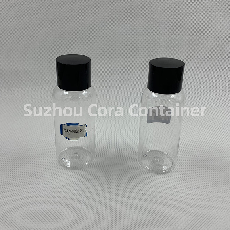 キャップをネジで100 mlネックサイズ20 mmペットプラスチック化粧瓶