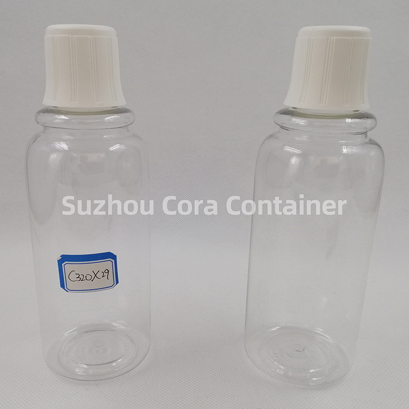 ネジ付きキャップ付き320 mlネックサイズ29 mmペットプラスチック化粧瓶